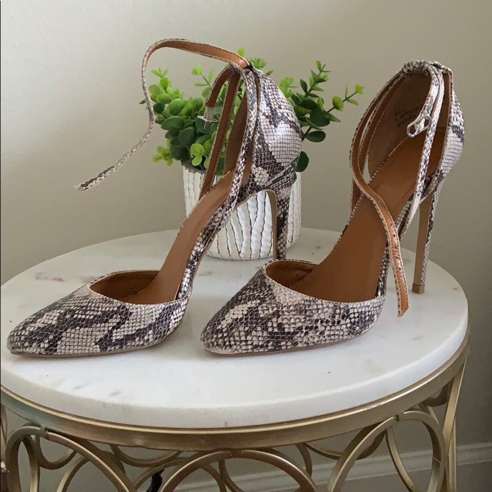 Snake skin heels